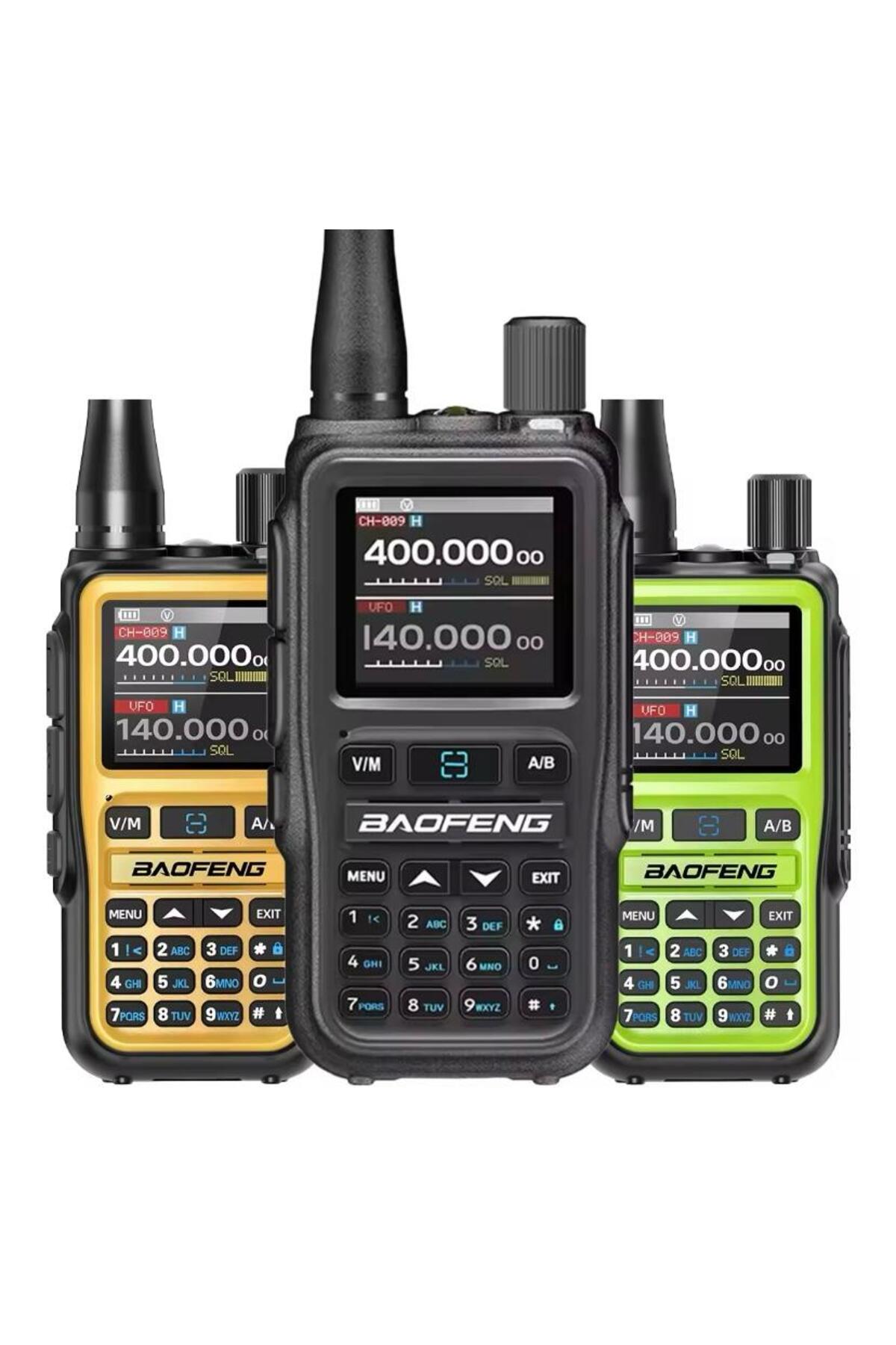 BAOFENG Yeşil UV-5R Mini Dual Band Telsiz (VHF/UHF) – 5W Güç