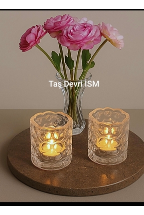 Taş Devri İSM mermer sunum tabağı ,27 cm çapında kahverengi traverten sunum v...