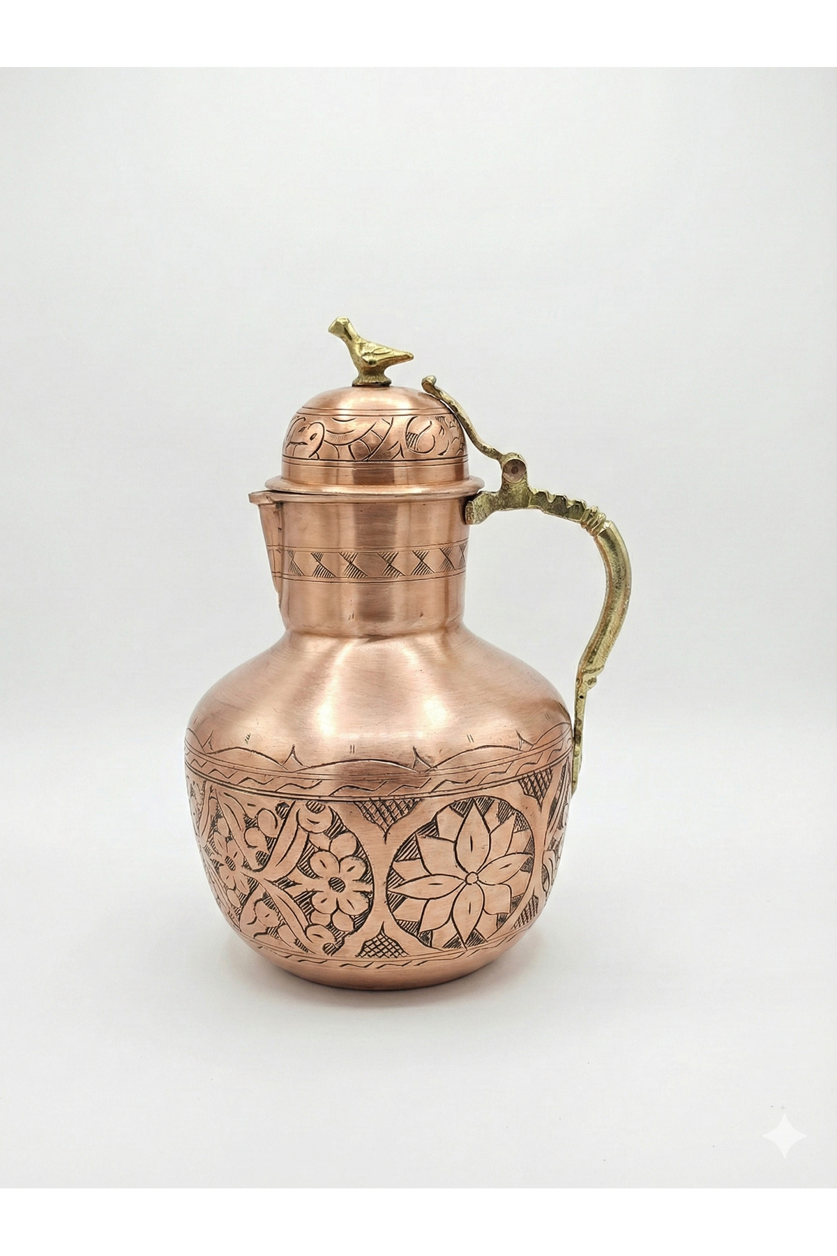 Copper Traditional Hand Embroidered Jug 3 L