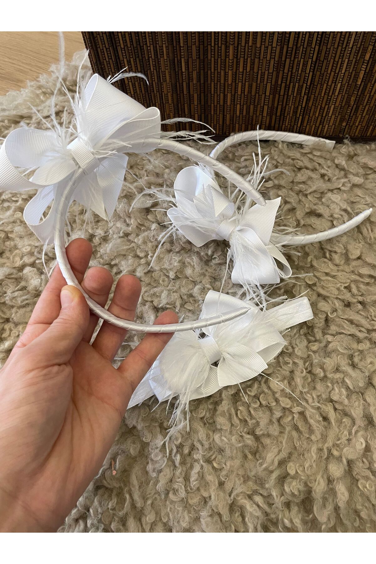 Rengarenk Minikler Anne, Abla ve Bebek Tacı, Özel Tasarım, Abla ve Kardeş Tacı, Lohusa Taç Takımı fotoğrafı 3 (önizleme)