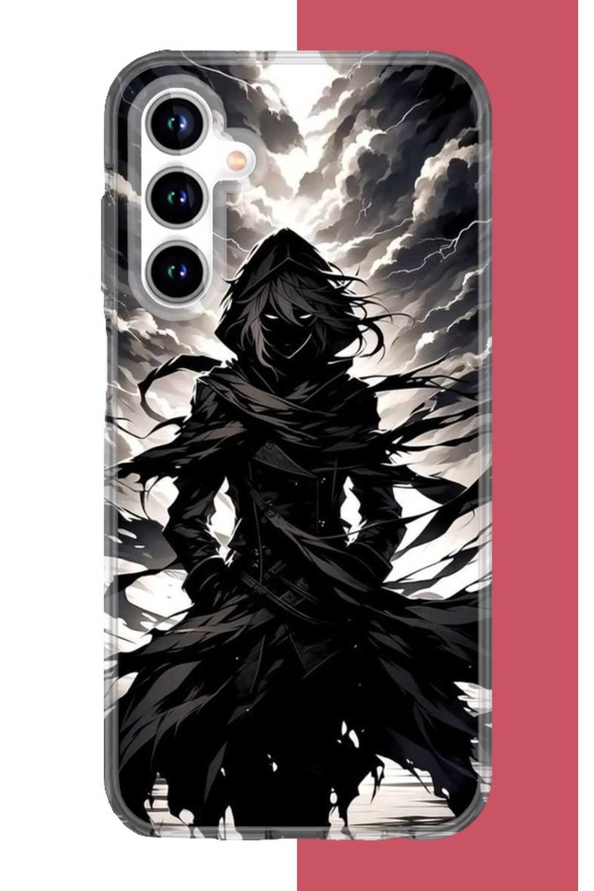Samsung Galaxy A35 Compatible Dark Shadow Anime Character Pattern Silicone Case
