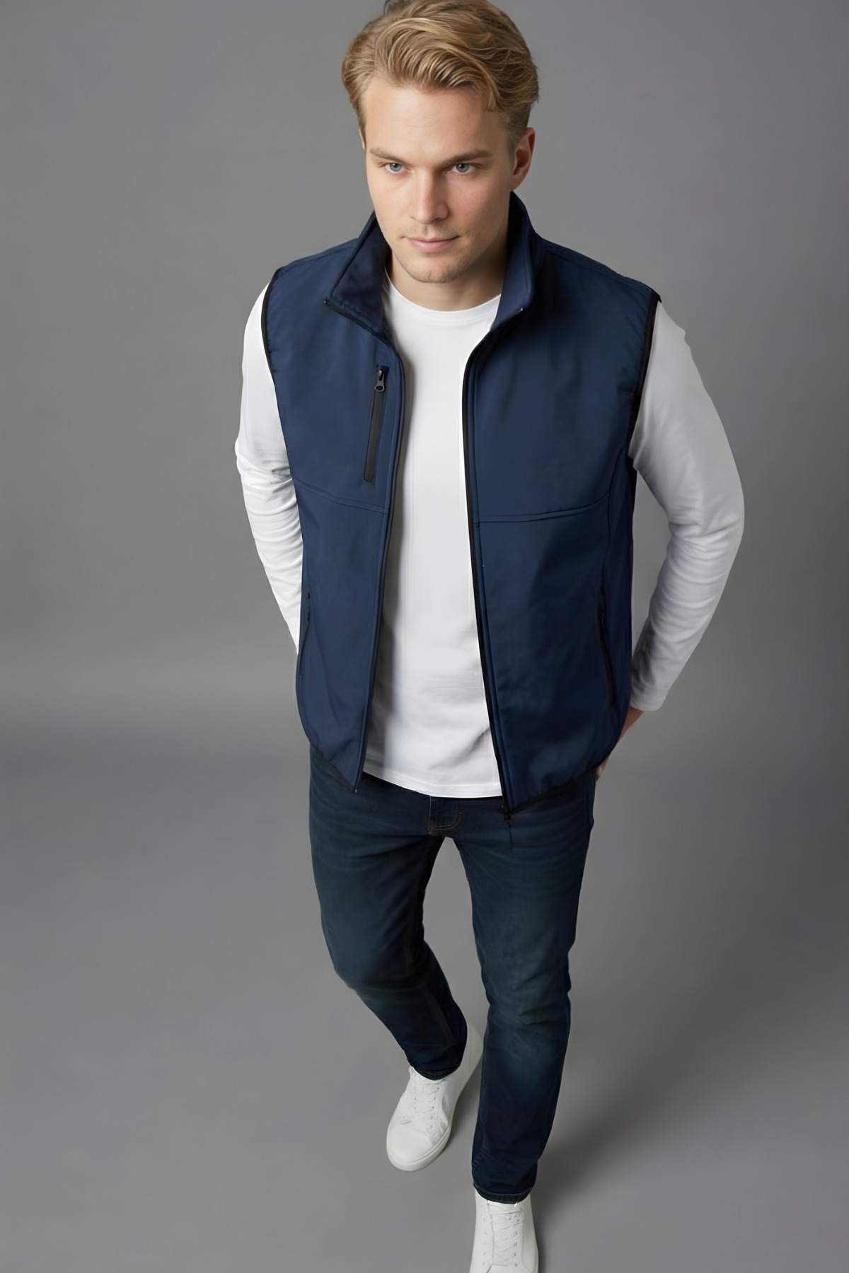 Gubo  Erkek Yelek Fermuarlı Spor ve Günlük Tarz İçin Modern Tasarım - Görsel 2
