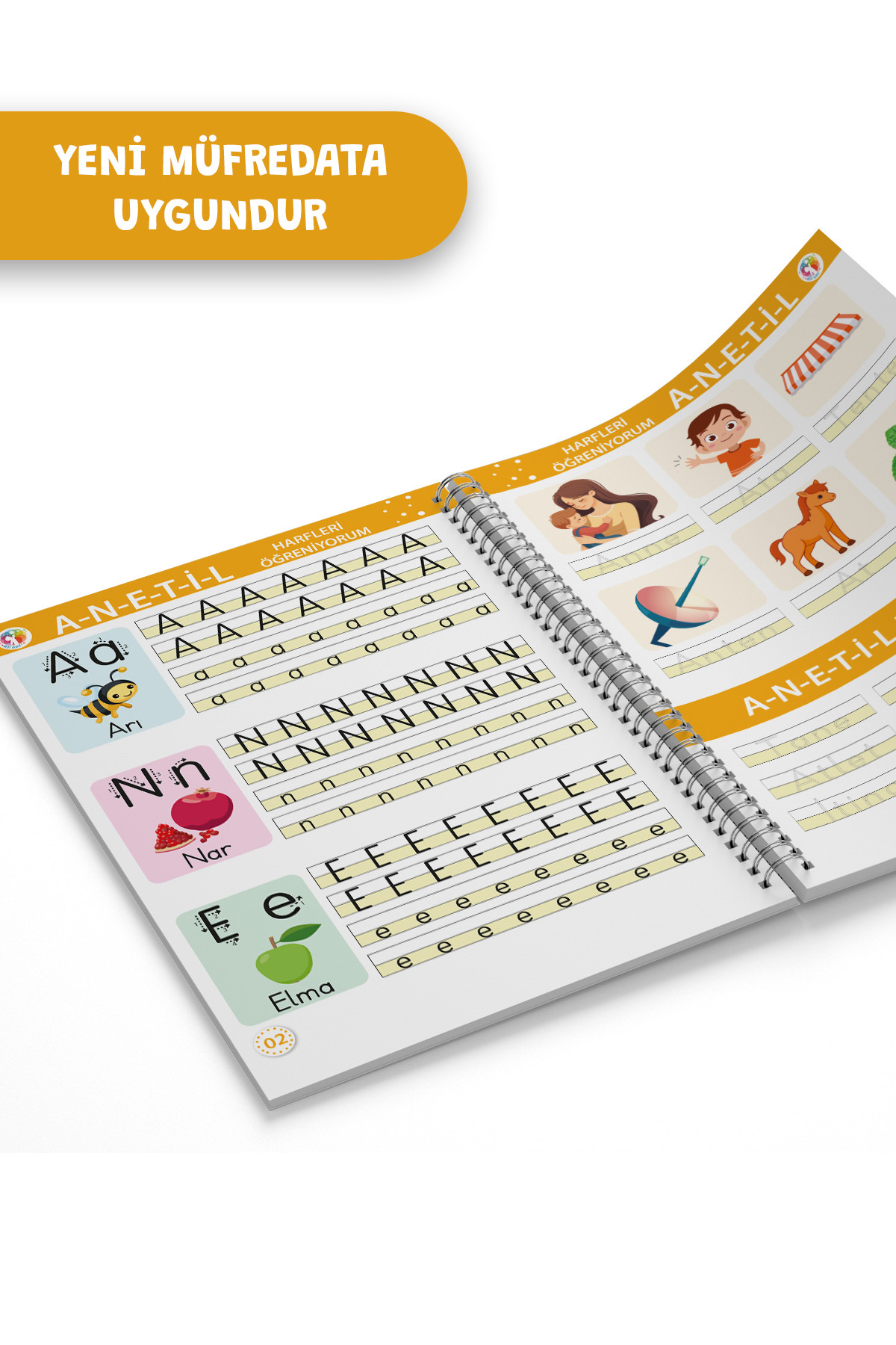 MERT BEBEK Oluklu Silinebilen Alfabe Yazı Kitabı – Sihirli Kalemli Kabartmalı Yaz-Sil Okul Öncesi (3–6 Yaş) fotoğrafı 4 (önizleme)