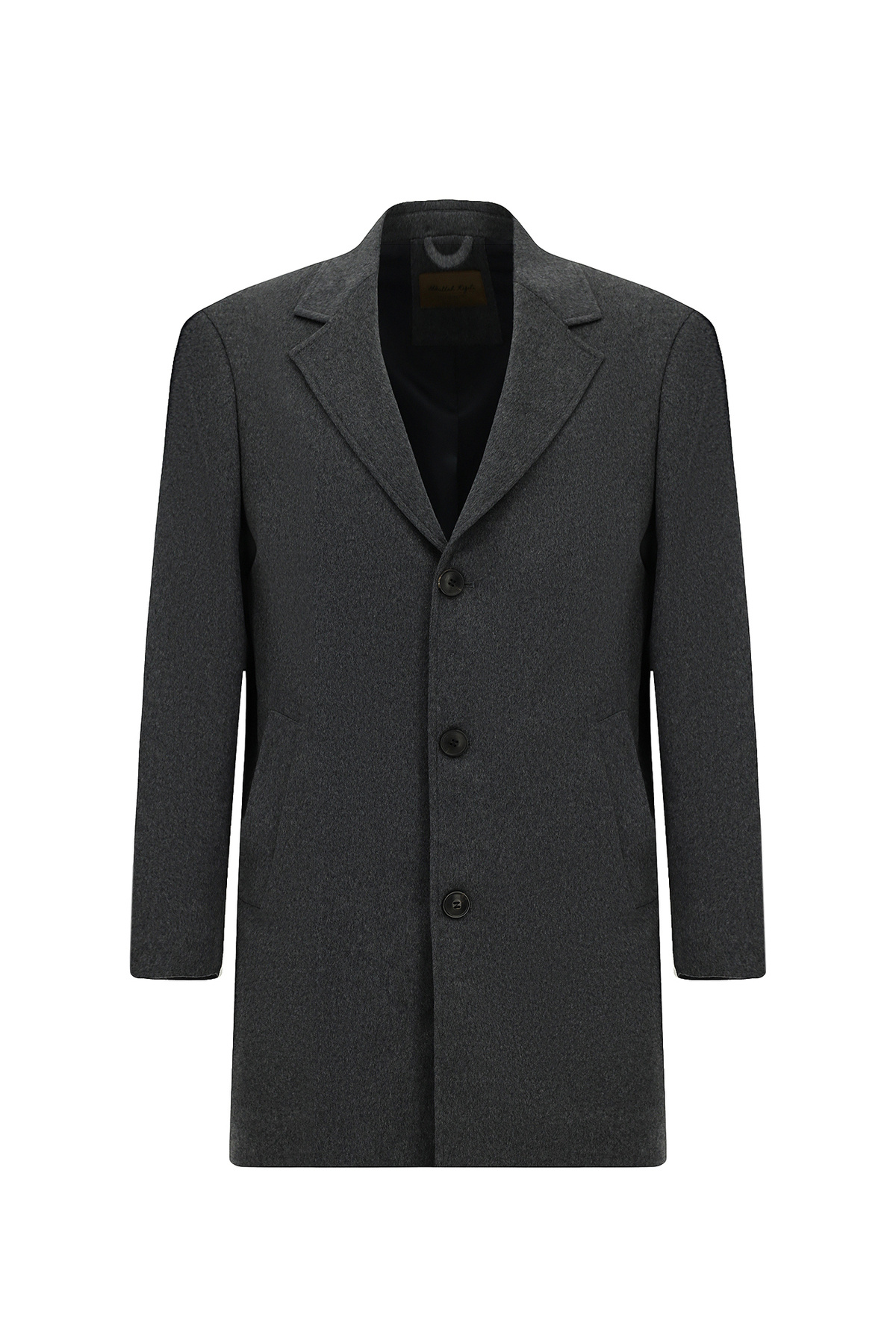 کیگیلی پالتوی کشمیر کلاسیک با یقه دکمه‌دار و جیب