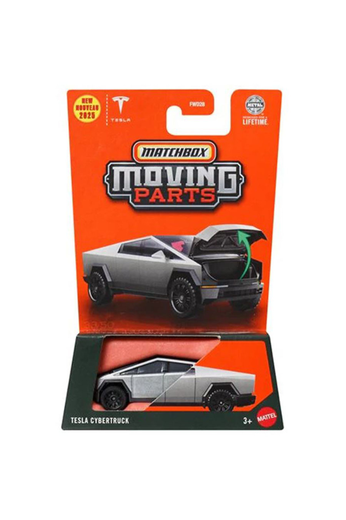 HOT WHEELS Matchbox Moving Parts - Tesla Cybertruck (1/64) 2025