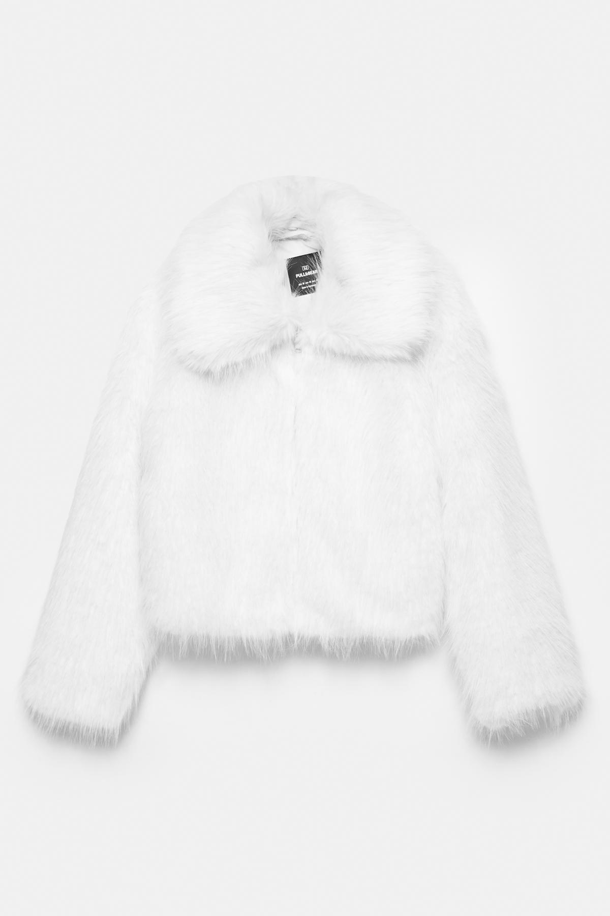Pull & Bear  Suni kürk ceket - Görsel 6