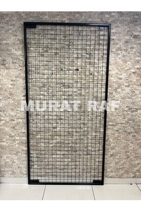 MURAT RAF Sık Telli Raf- Hasır Pano Tel Standı- 100x200 Ebatında Siyah Renk