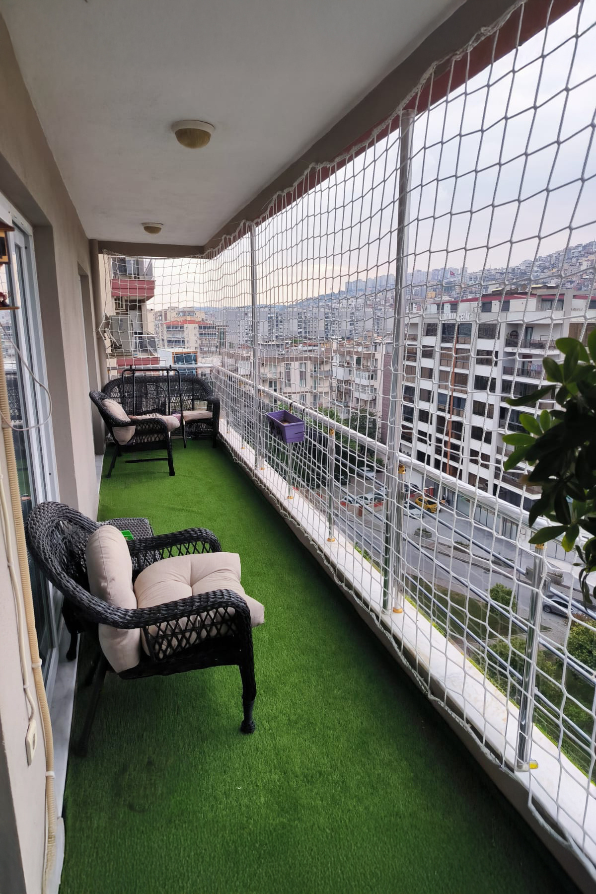 Morilu Balkon Güvenlik Perdesi - 10 cm Göz 6 mm İp - Balkon Güvenlik Filesi - Tekne Havuz Güvenlik Ağı fotoğrafı 2 (önizleme)