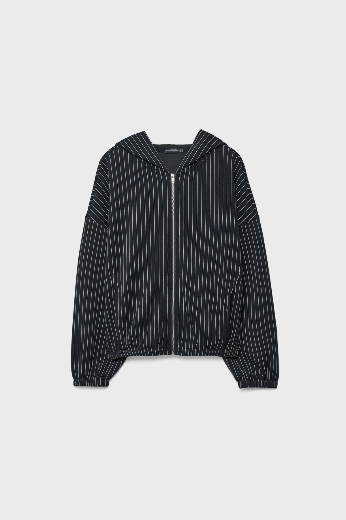 Stradivarius  Yumuşak dokulu çizgili sweatshirt - Görsel 5