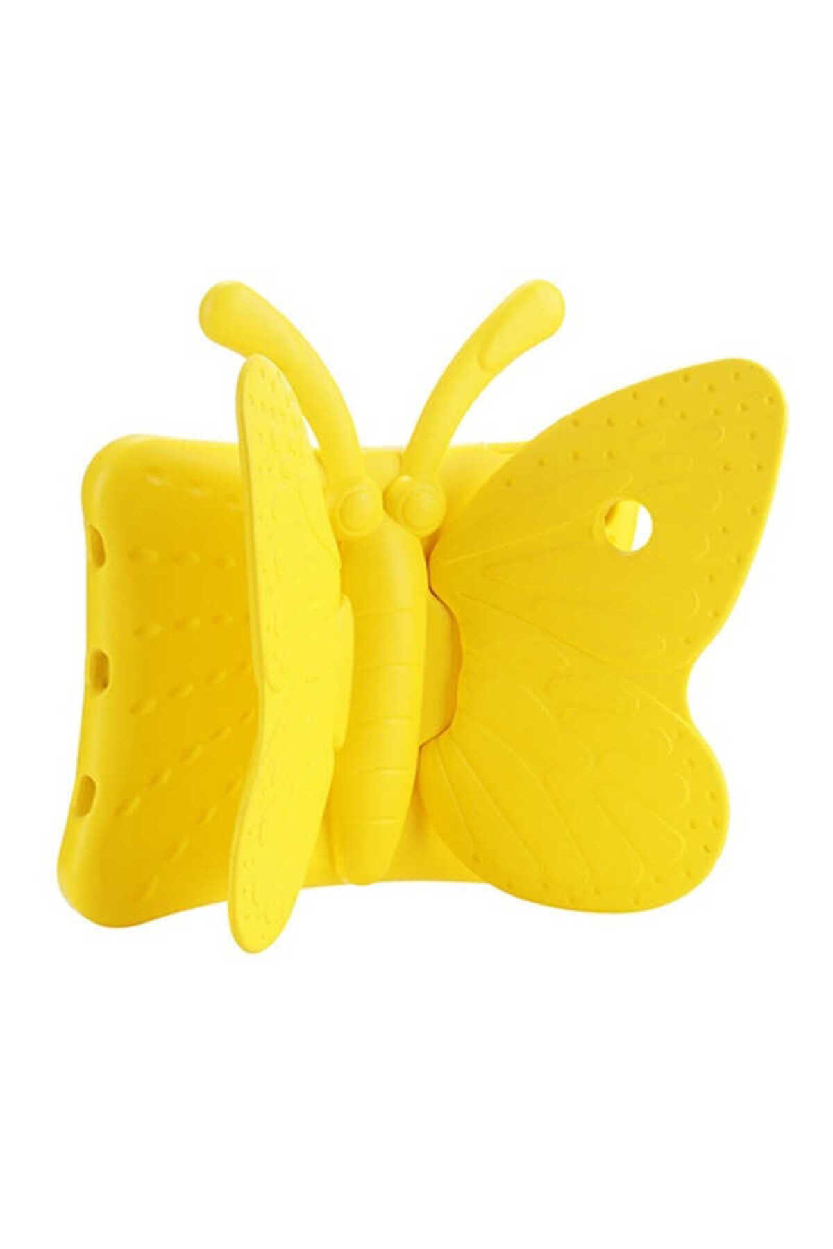iPad 10.2 (8.Nesil) ASMA Butterfly Standlı Tablet Kılıf - Sarı