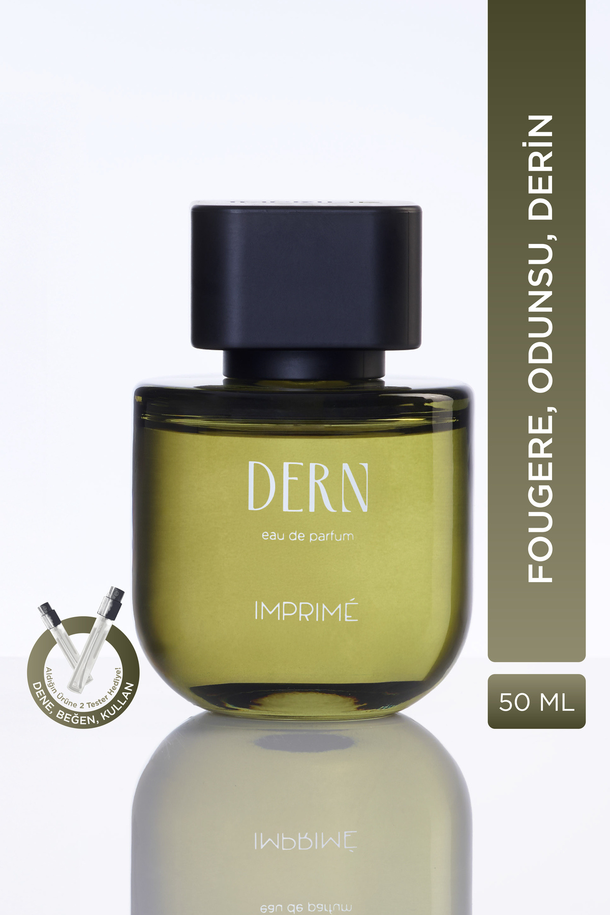 Imprime Dern EDP Erkek Parfüm 50ml | Fougere & Odunsu | Elma, Erik, Tarçın, Lavanta, Bal, Amber, Vanilya