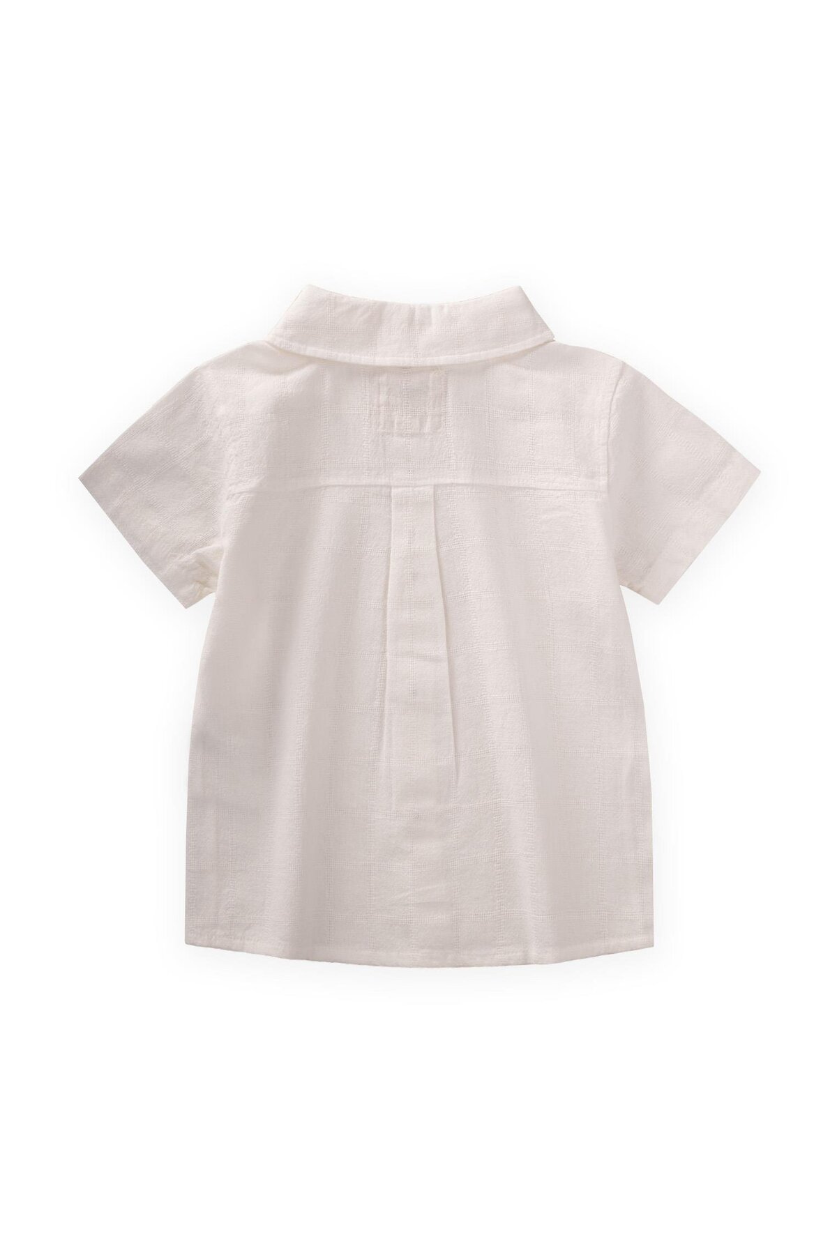 Cigit Kare Desenli Gömlek 2-10 Yaş Ekru fotoğrafı 2 (önizleme)