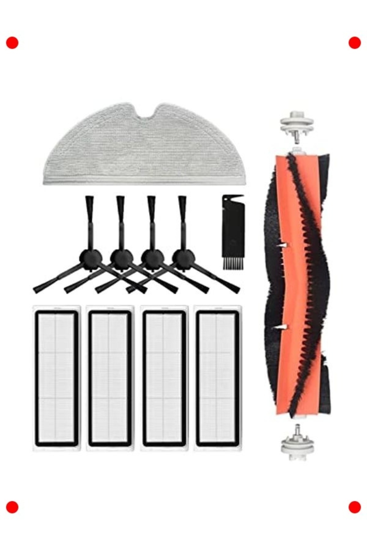 ulupazarlama Robot Süpürge Yedek Fırça Hepa Filtre Seti - 11 Parça