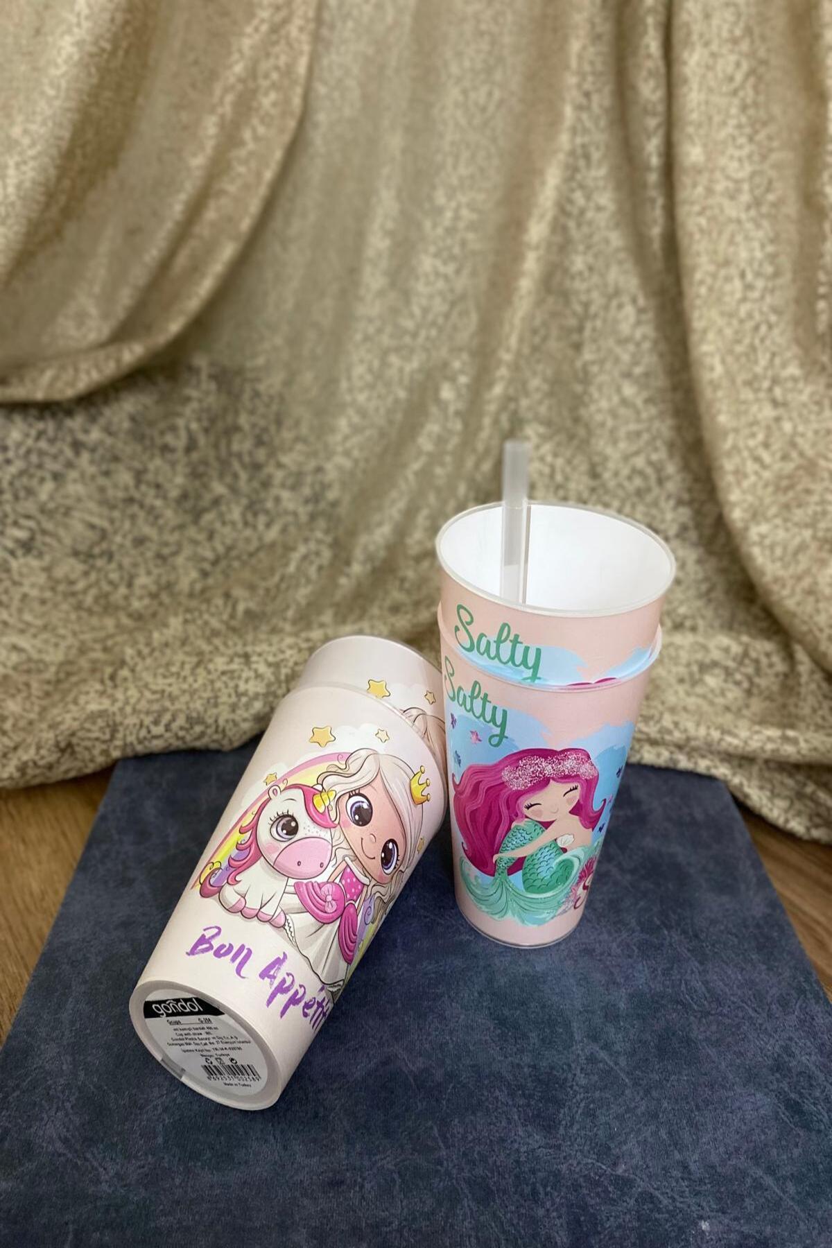 Gondol Pipetli bardak, Alıştırma bardağı, 400ML Kız ve Erkek 4lü set fotoğrafı 2 (önizleme)