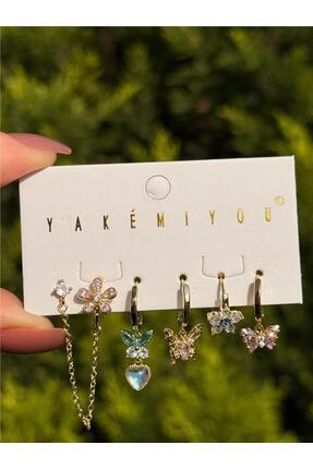 KUMS Kelebek 6'lı Küpe Set