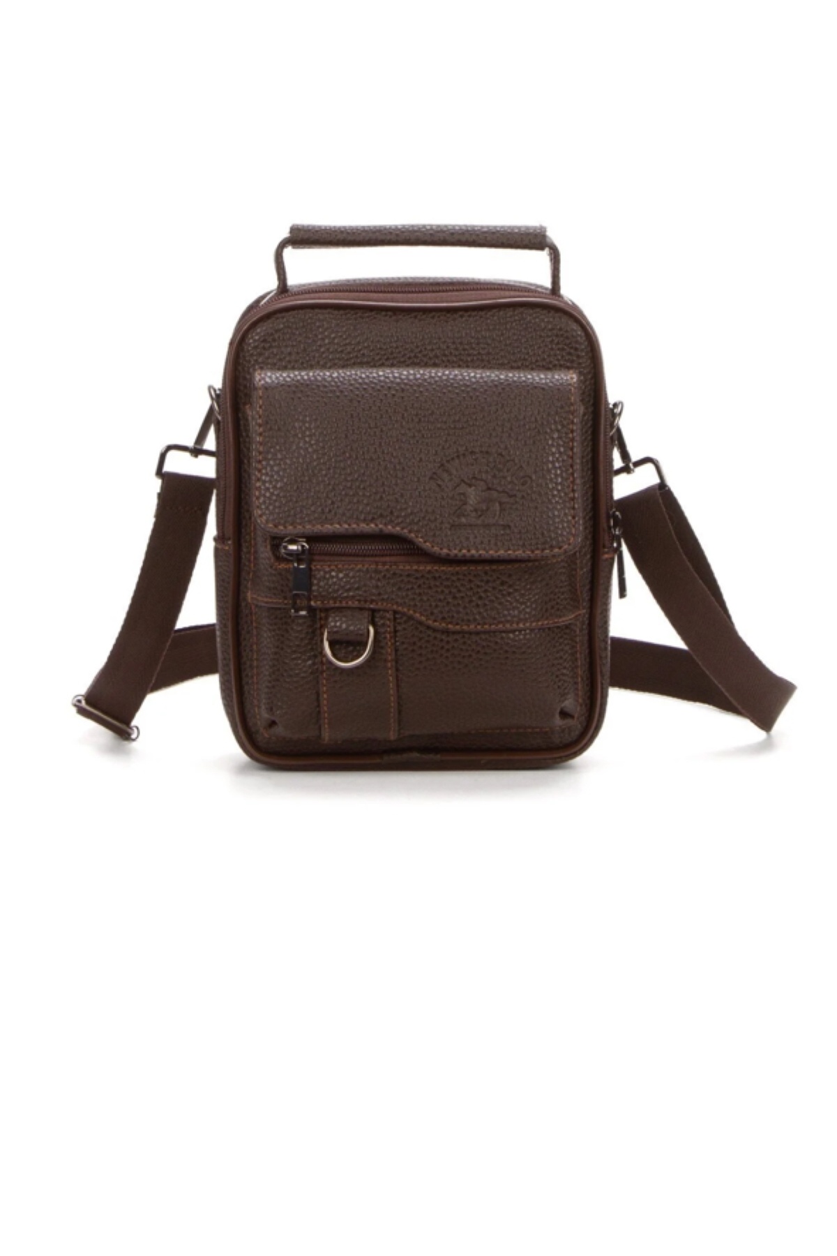 Newish Polo  Erkek Suni Deri Telefon Bölmeli Çapraz El Ve Omuz Çantası - Görsel 3