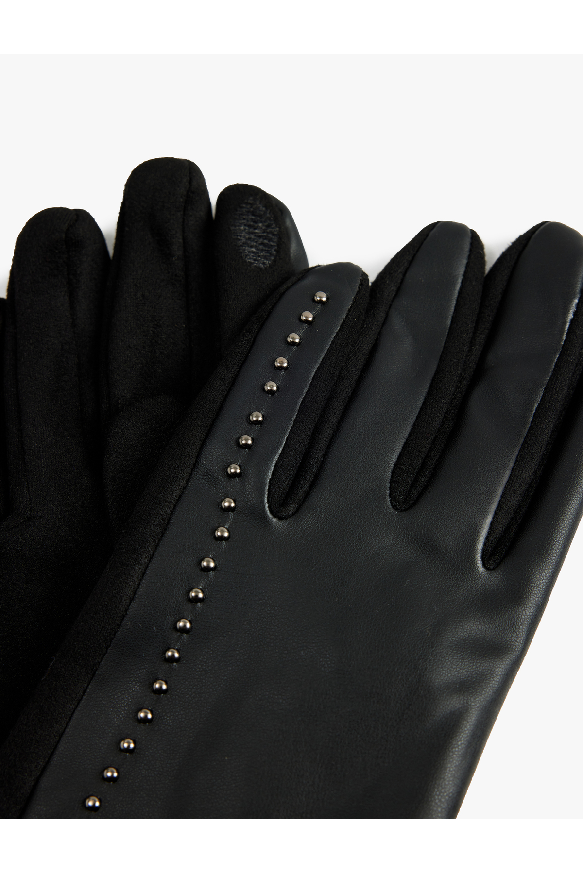 Koton  Metal Aksesuarlı Suni Deri Eldiven - Görsel 3