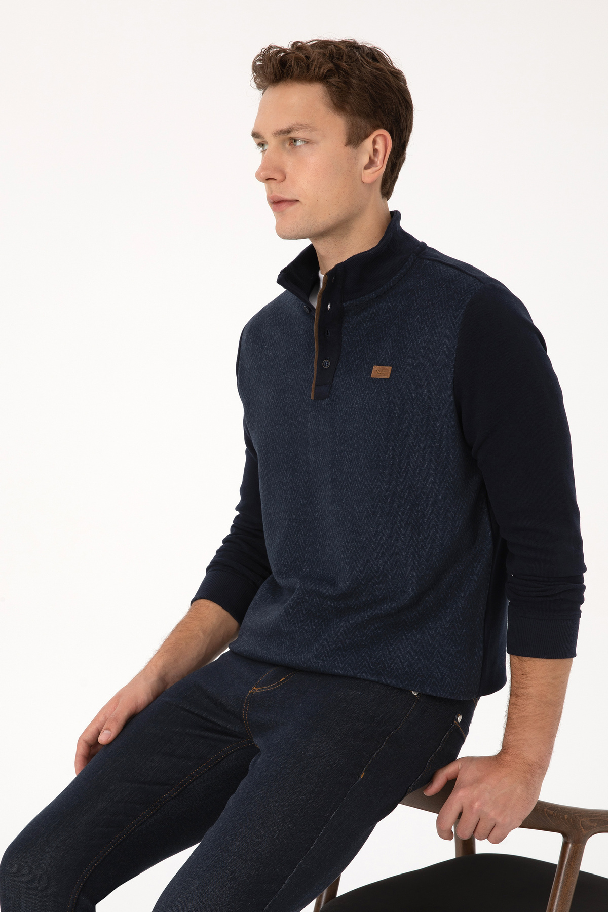 U.S. Polo Assn. Erkek Lacivert Sweatshirt 50309967-VR033 görsel 3
