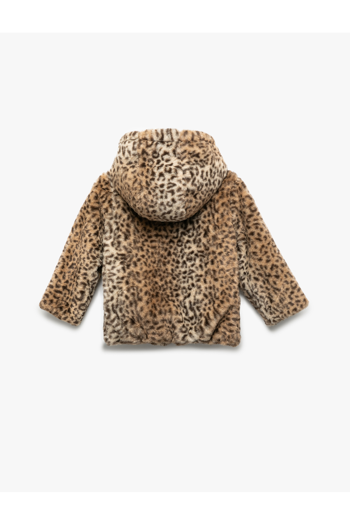 Koton Kapüşonlu Uzun Kollu Leopar Desenli Peluş Ceket fotoğrafı 2 (önizleme)