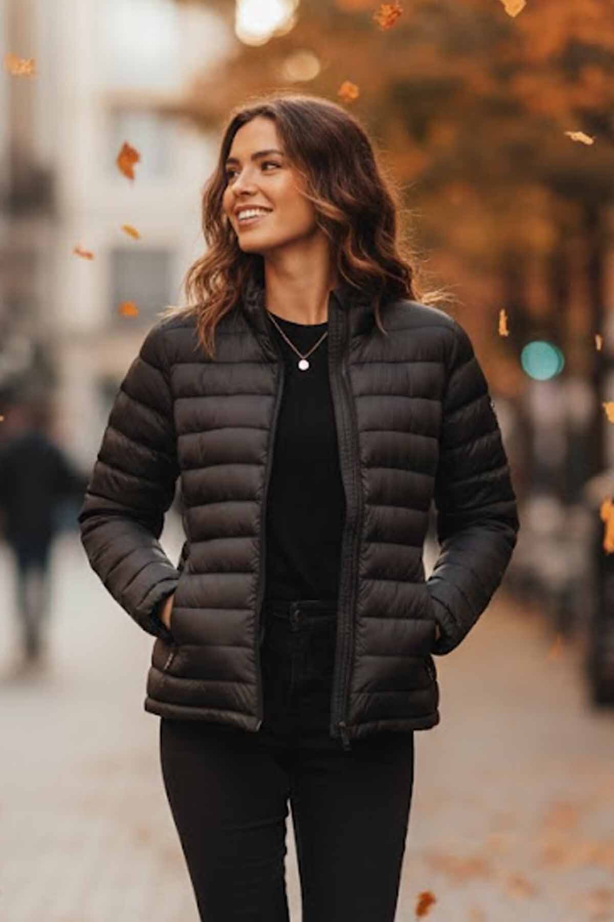 hummel  Kadın Beyaz Rüzgar Geçirmez Sıcak Tutan Elyaf Dolgu Mont - Görsel 2