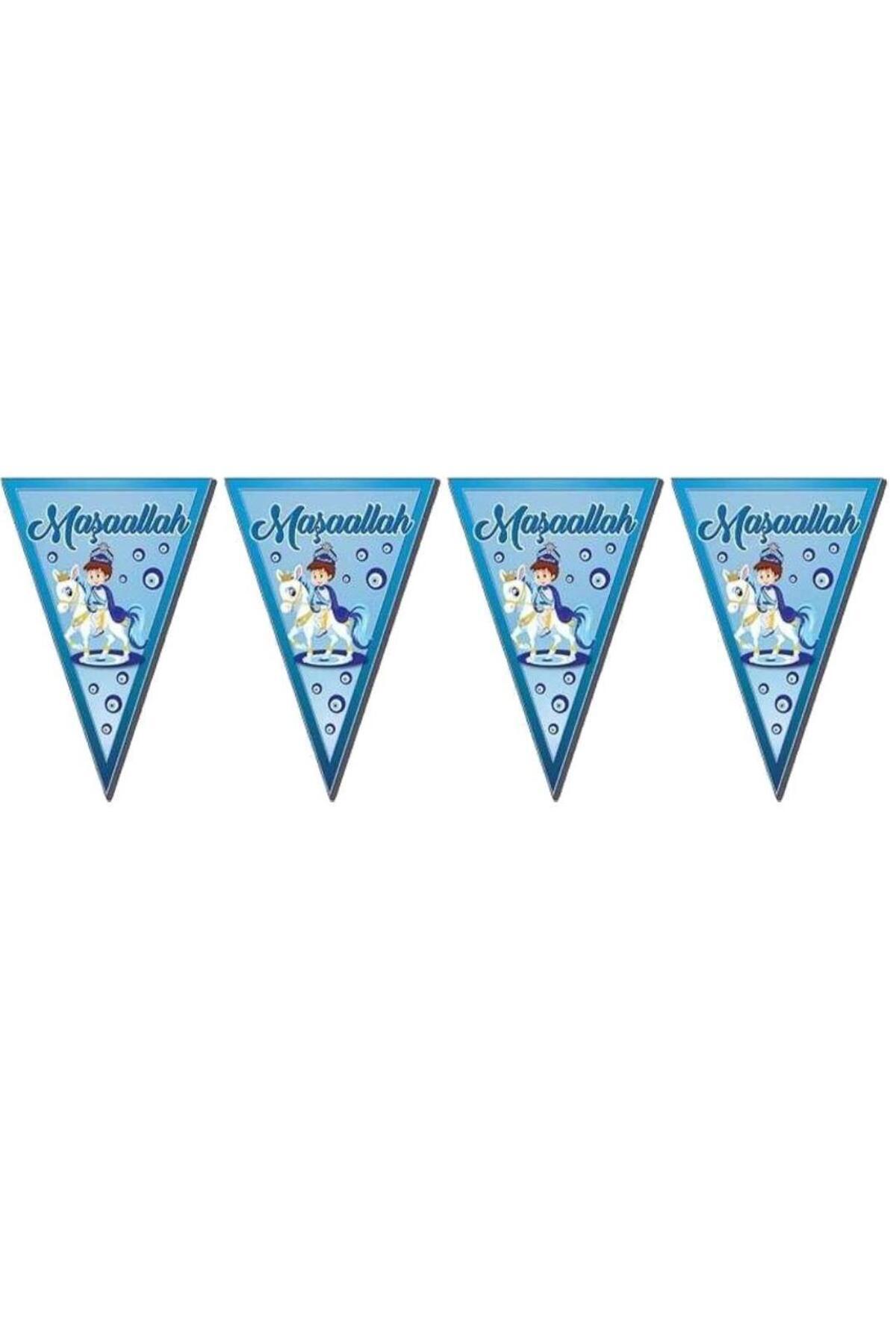 BEST PARTİ Maşallah Yazılı Sünnet Üçgen Flama