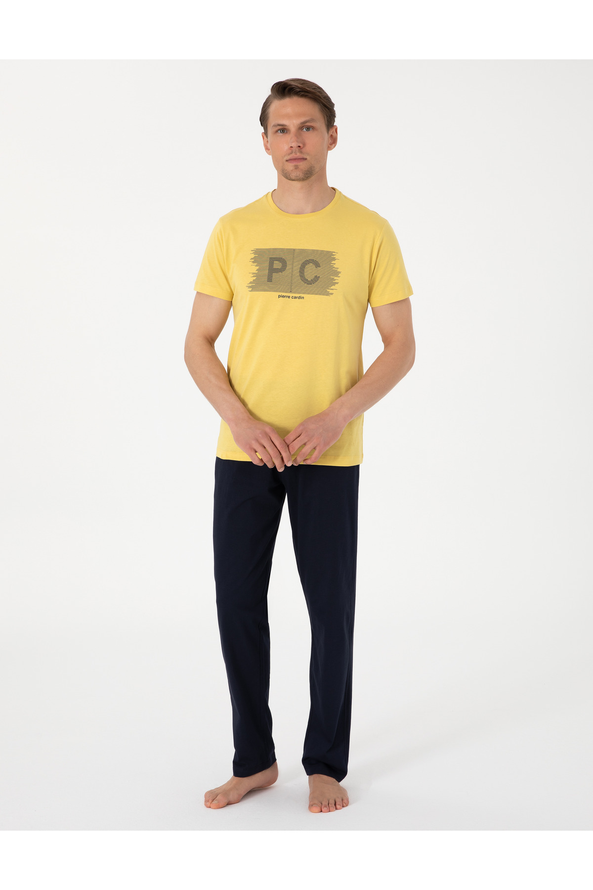 ست لباس خواب آستین کوتاه یقه گرد 6084 پیر کاردین ست پیژامه و لباس خواب Pierre Cardin