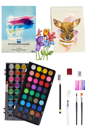 GLANCE Art-X Premium 36 lı Sulu Boya Schoellershammer 25x35 15 s Teknik Çizim...