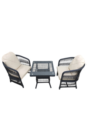 RattanHome RİO KAHVE SETİ 1+1+SEHBA