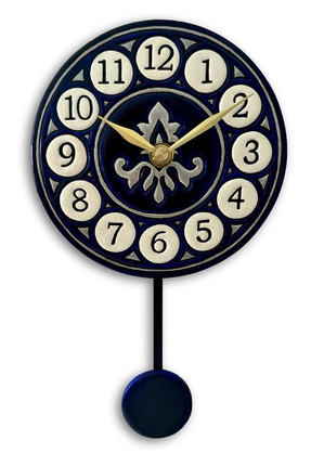 Tick Tack Clocks Retro - Gece Seramik Sarkaçlı Duvar Saati – El Yapımı Tasarım