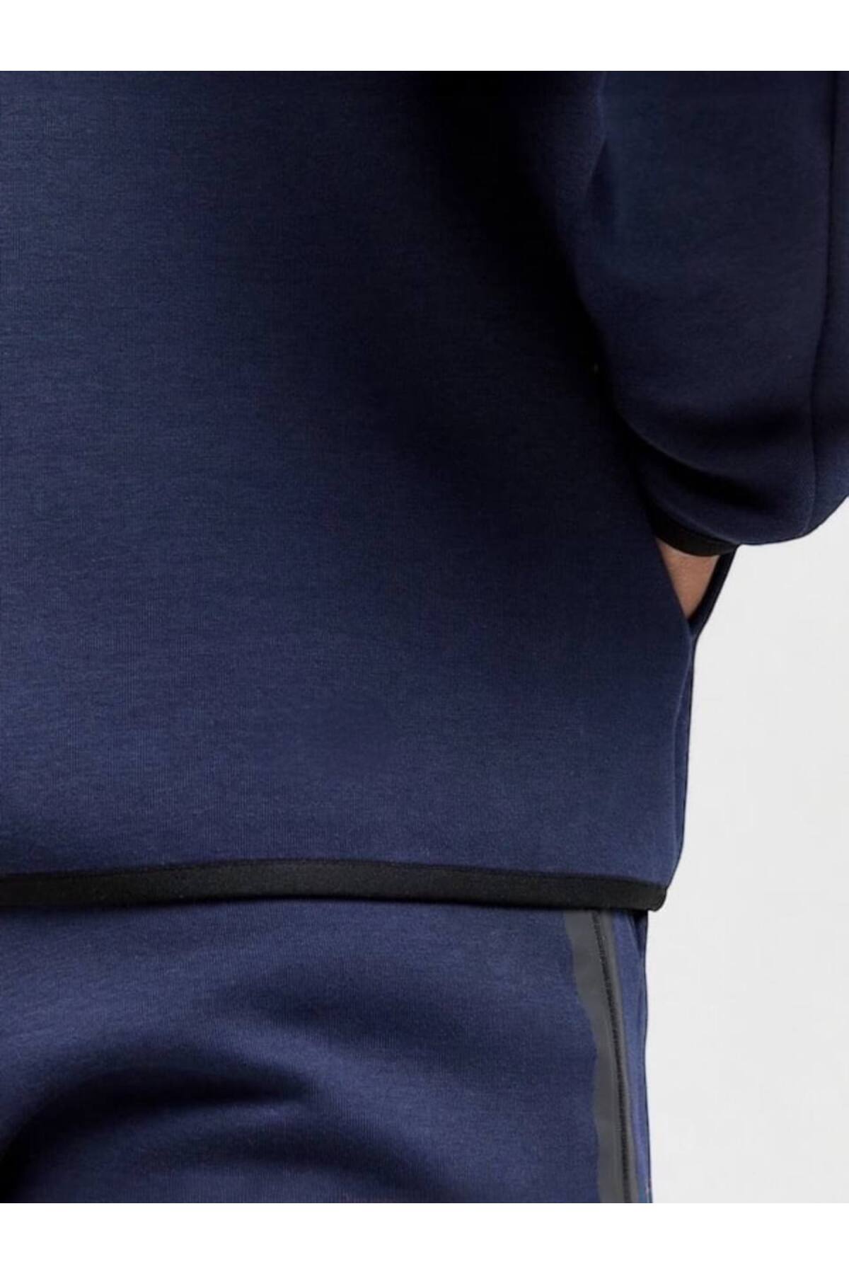 Tech Fleece Double Face Eşofman Takım — سرمه‌ای 1112 — تصویر 7 از 7
