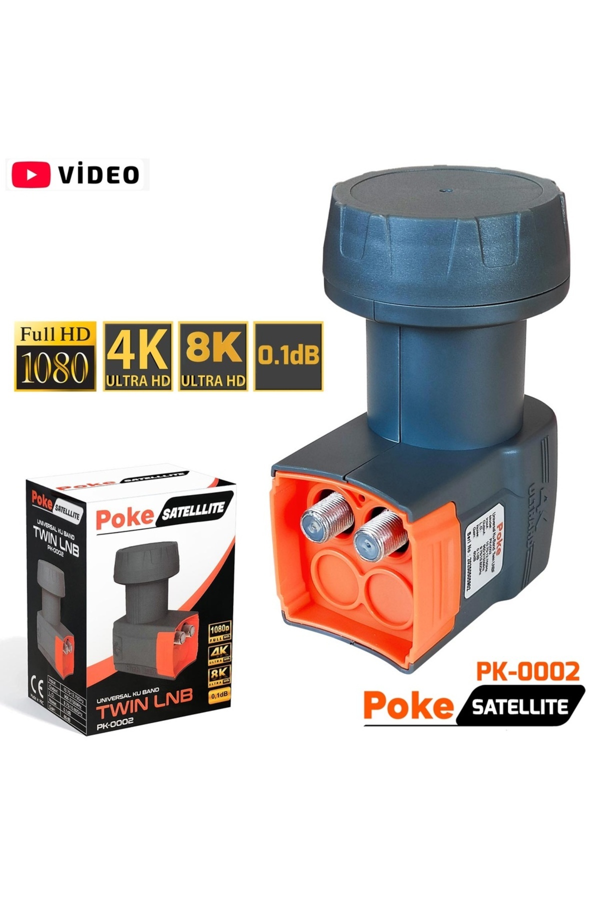 Poke İkili Lnb Twin Yeni 0.1DB 5G 3D 4-8K PK-0002