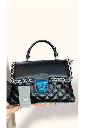 KRISTE BELL İthal Kare Model Taşlı Zincir Aksesuarlı İki Boy Askılı Şık Kadın...