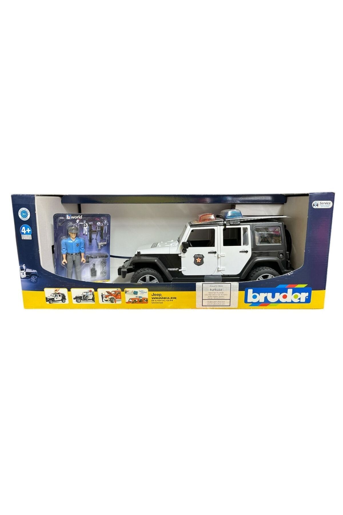Bruder Jeep Wrangler UR Polis Aracı Ve Memur 02526