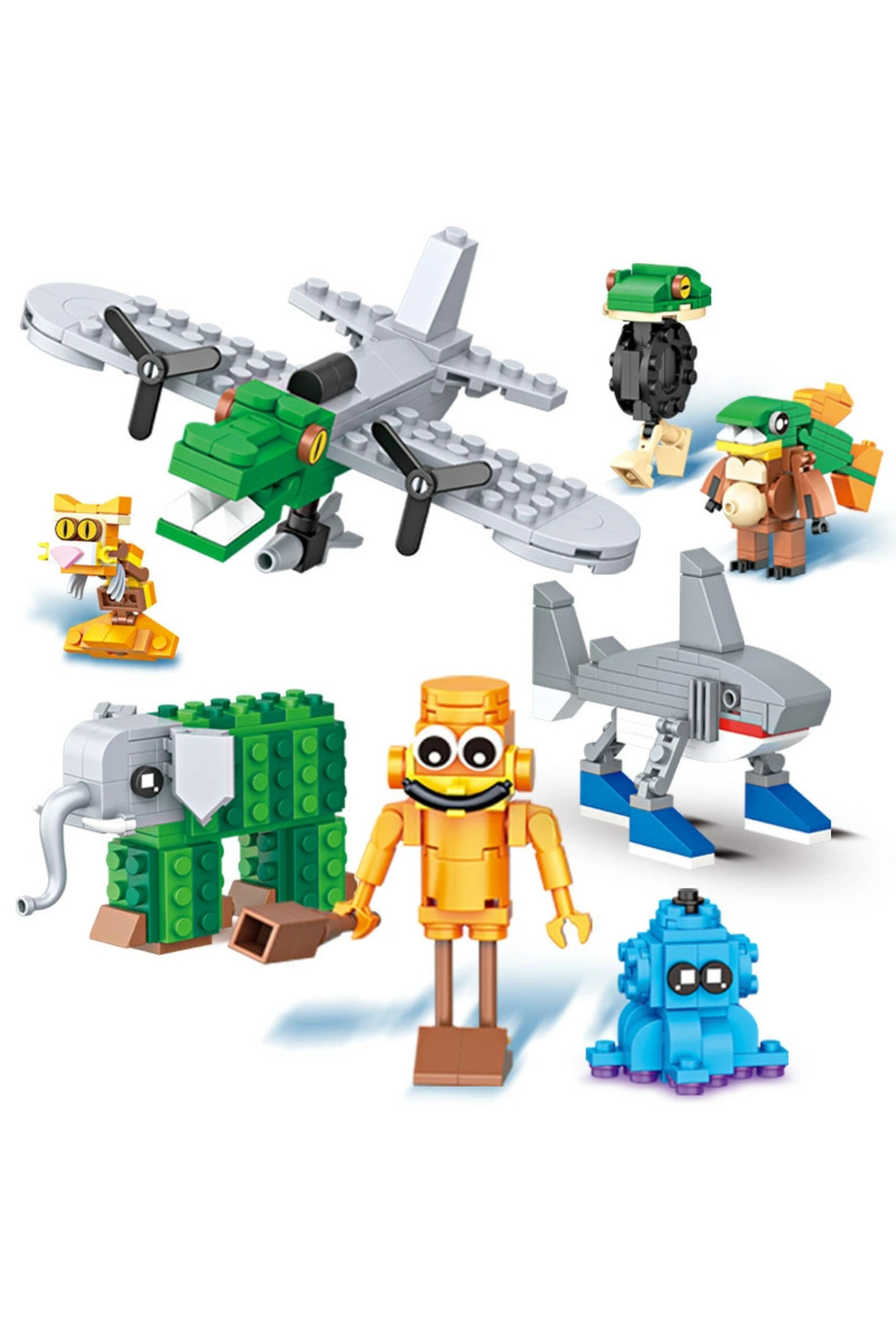 بلوک‌های ساختنی ایتالیایی دست‌ساز برای کودکان – ۴۳۸ قطعه بلوک ساختمانی برای پسران و دختران، هدیه کریسمس