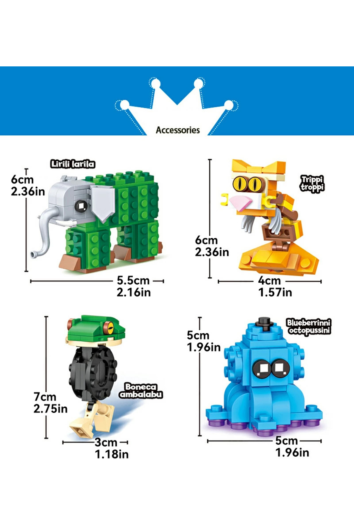 بلوک‌های ساختنی ایتالیایی دست‌ساز برای کودکان – ۴۳۸ قطعه بلوک ساختمانی برای پسران و دختران، هدیه کریسمس
