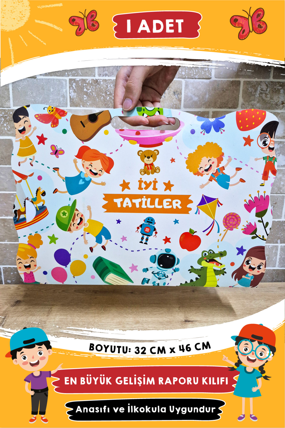 Etkinlikdenizi  Tatil Şenliği Çantalı Gelişim Raporu Karne Kılıfı (1 ADET)