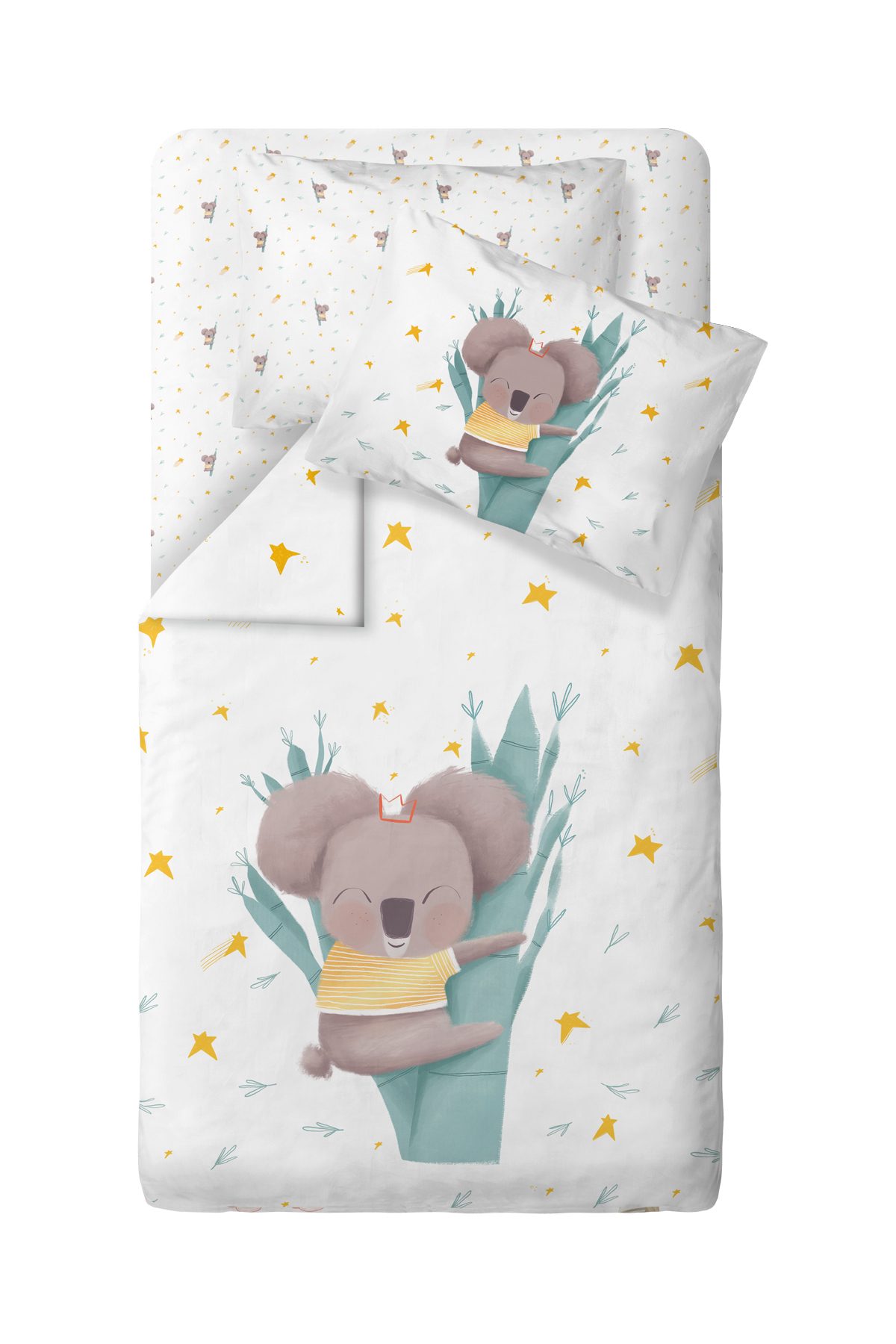 Koko 100% Organic Cotton Satin Baby Duvet Cover Set