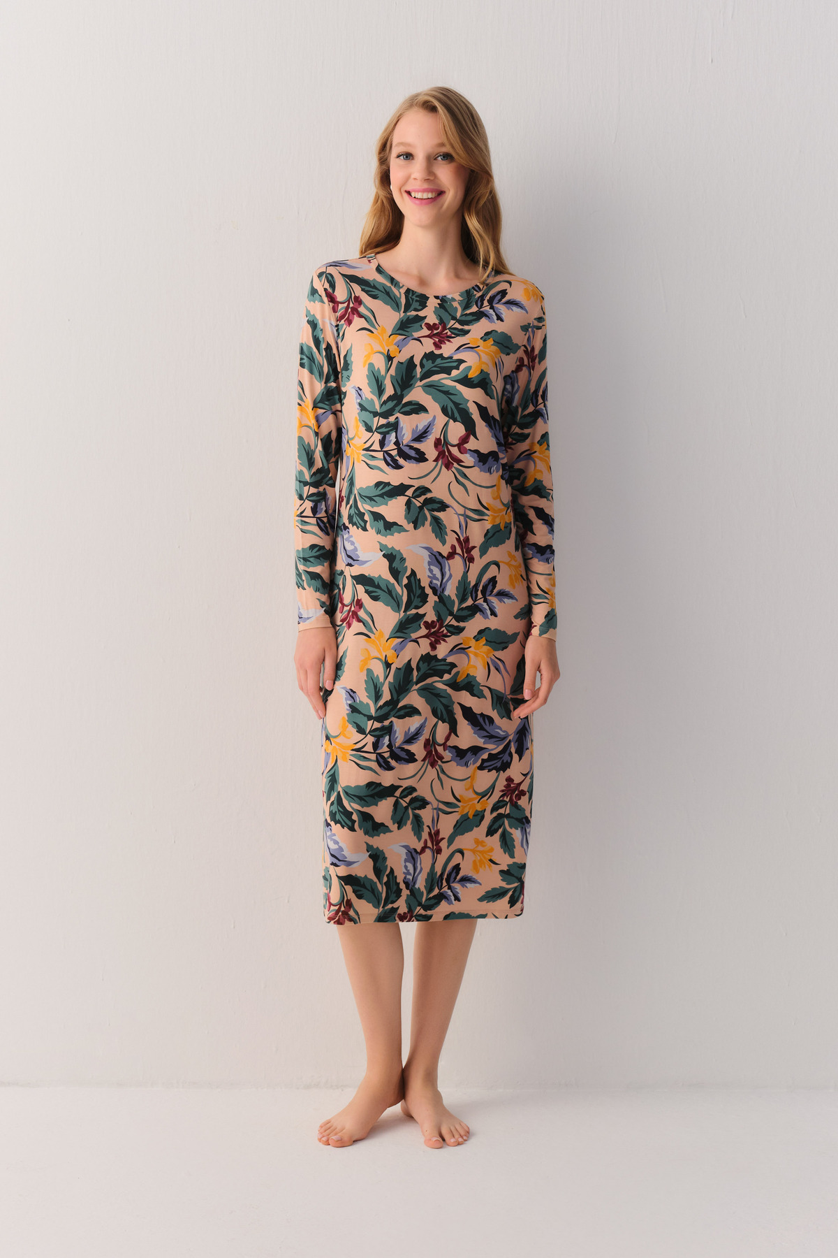 Suwen Sleeping Romance Uzun Günlük Elbise