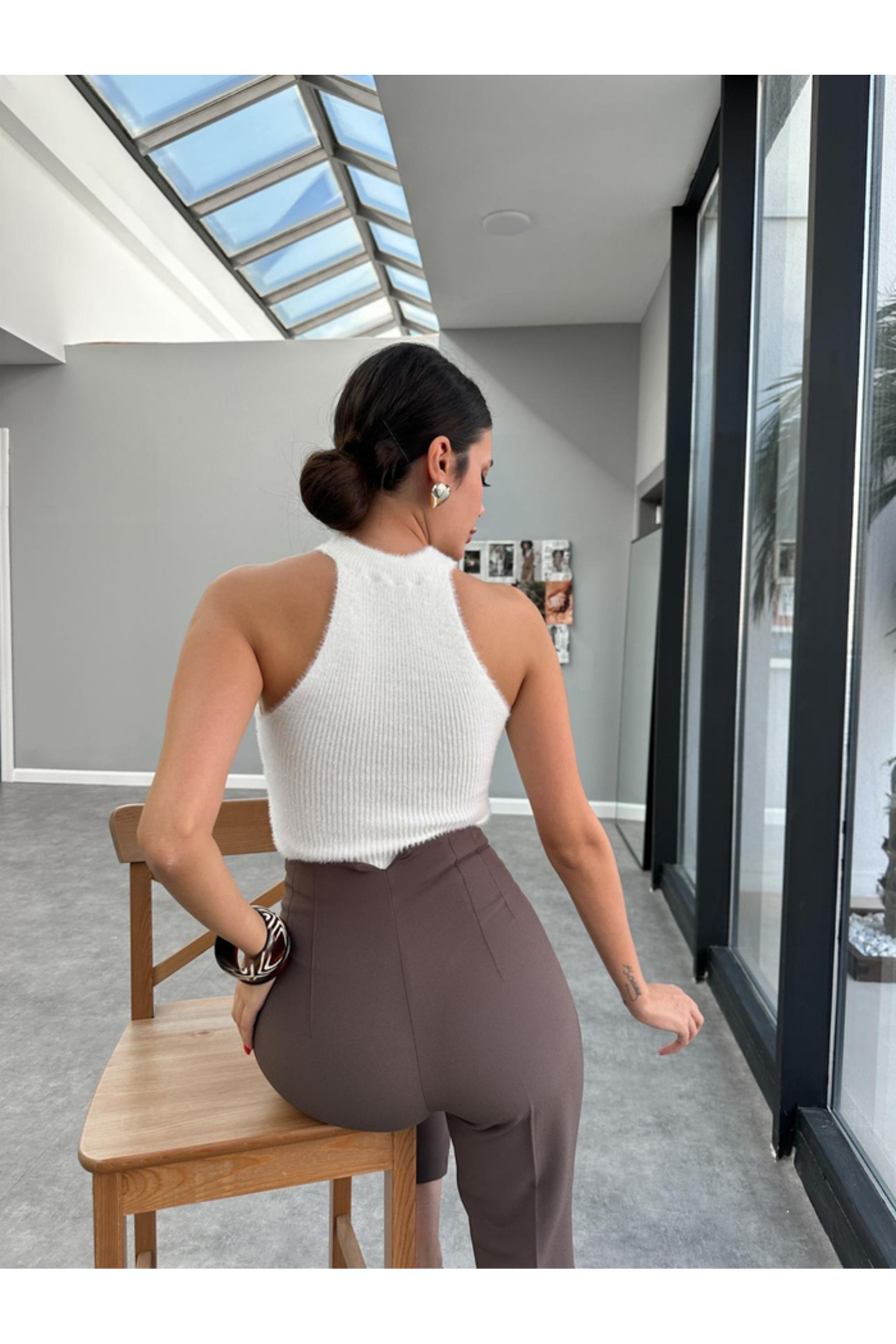 LOKADI  Kadın Pensli Perry Havuç Pantolon - Görsel 6