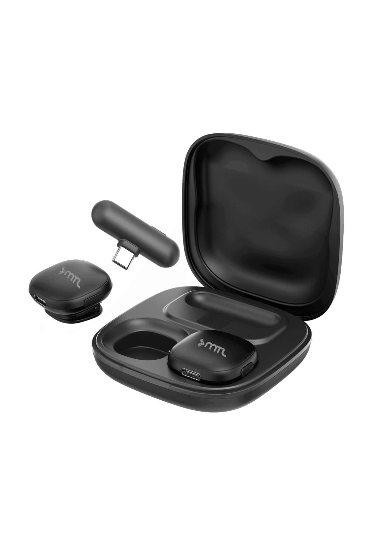 MTL Type-C Mini Kablosuz Bluetooth 2 Kişilik Yaka Mikrofonu Yapay