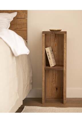 SERAHŞAP Ahşap Komodin Yan Sehpa Başucu Sehpası Yatak yanı Rafı Dar alan Mini...