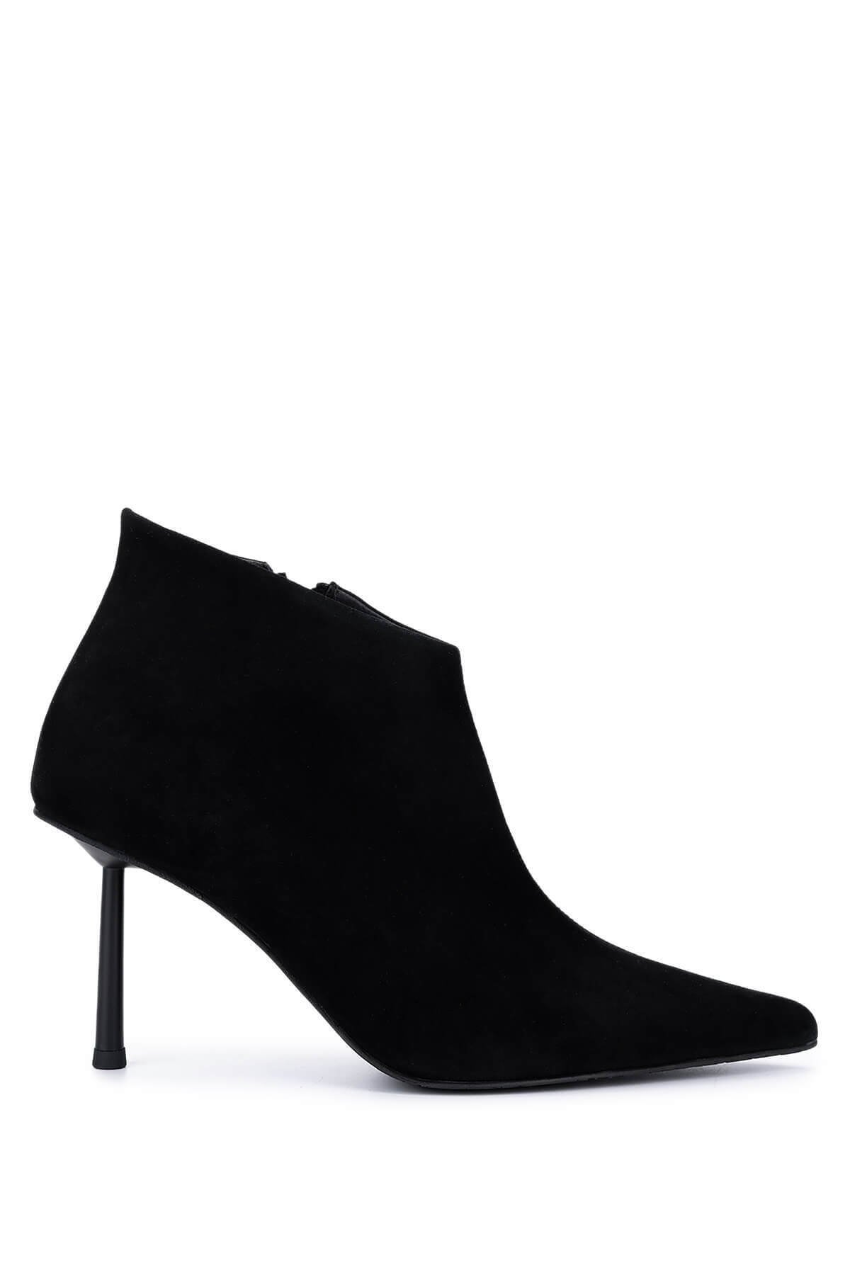 چکمه‌های پاشنه‌دار جیر مشکی زنانه Tamer Tanca