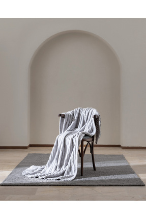 Madame Coco Corbeau Welsoft Düz Tv Battaniye - Gri