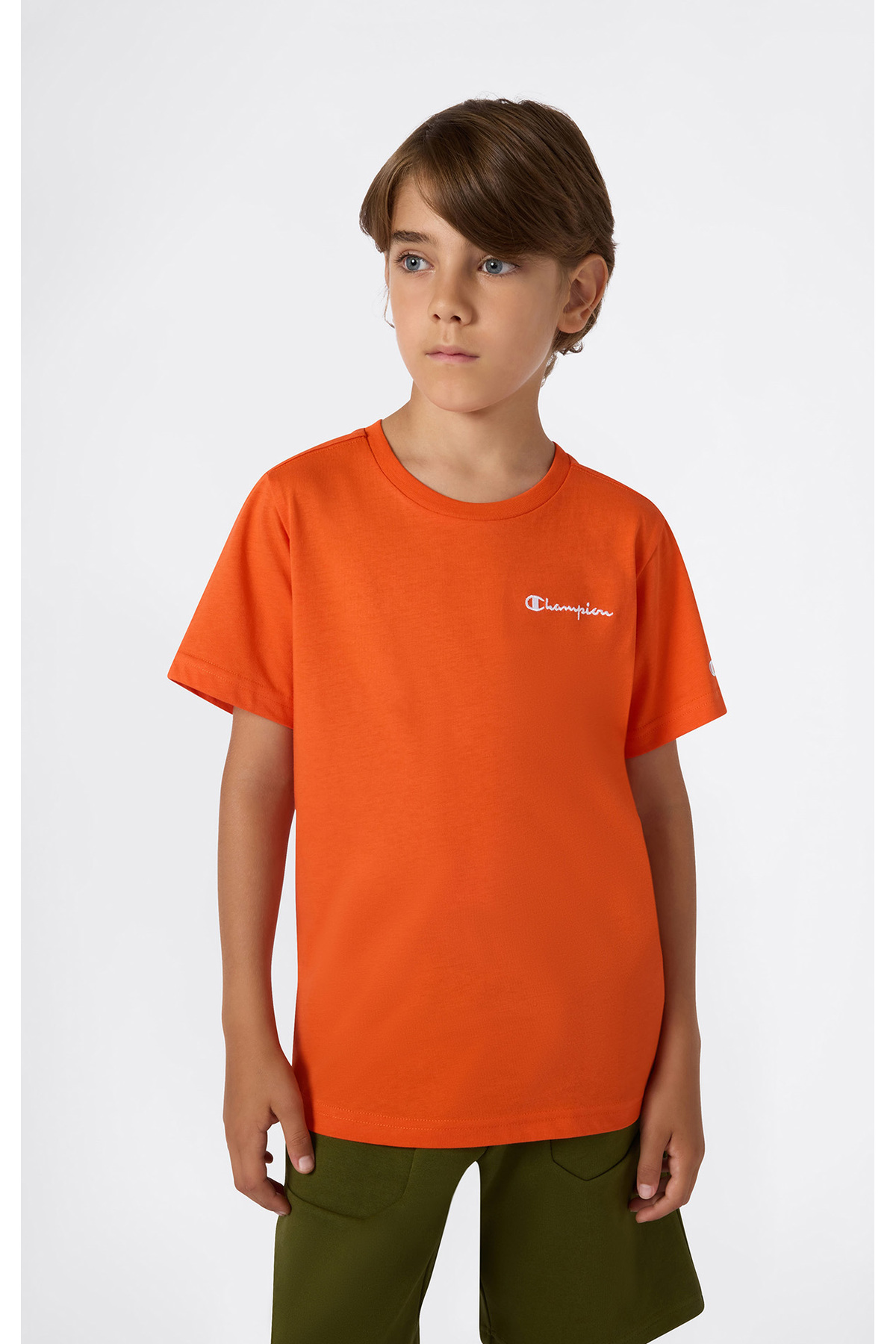 Champion Short-Sleeve Tee Çocuk Turuncu Tişört - 307323-OS064