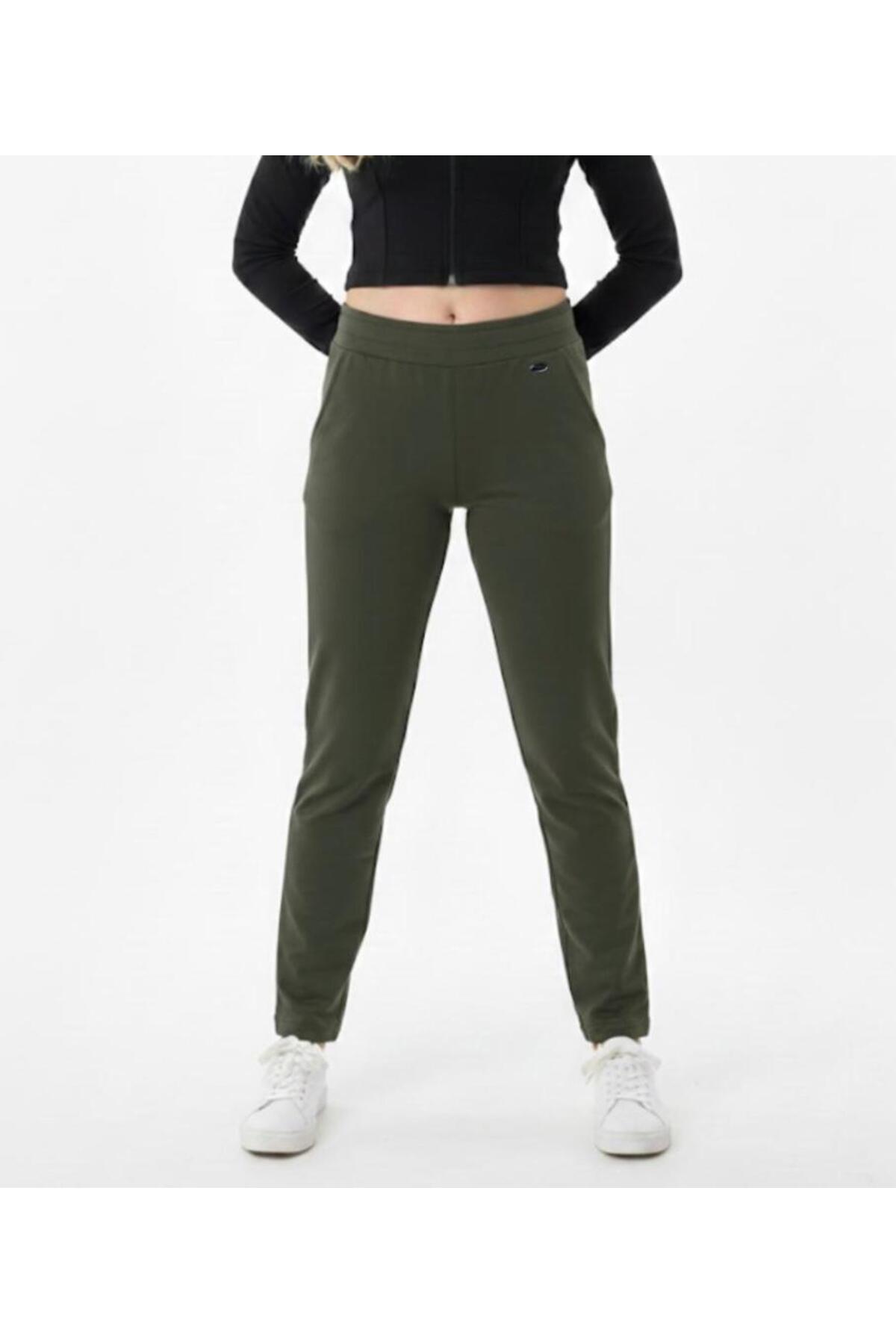 Women's Khaki 2 Thread Tracksuit Classic Leg with Bottom Pockets -P376