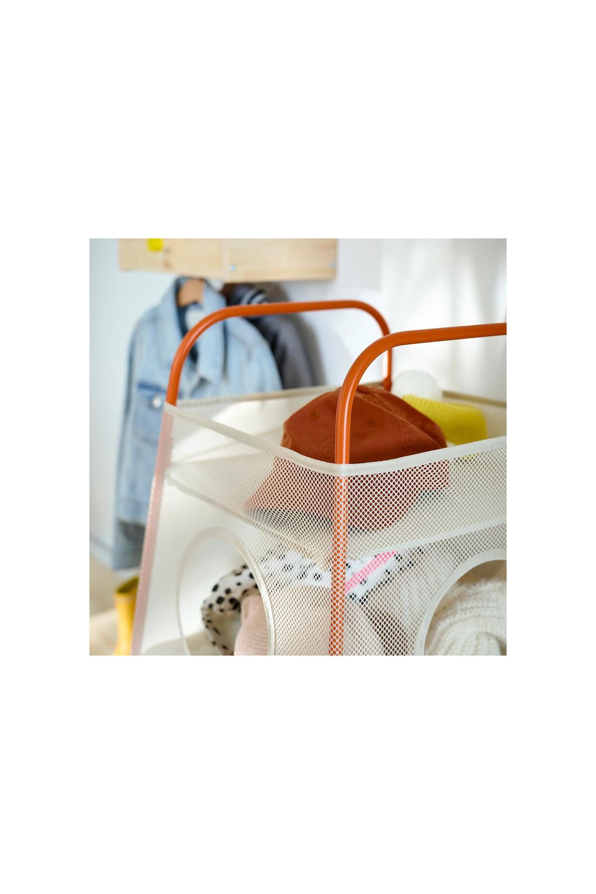 IKEA bölmeli saklama kutusu, bej-turuncu, 82x52x52 cm fotoğrafı 3 (önizleme)