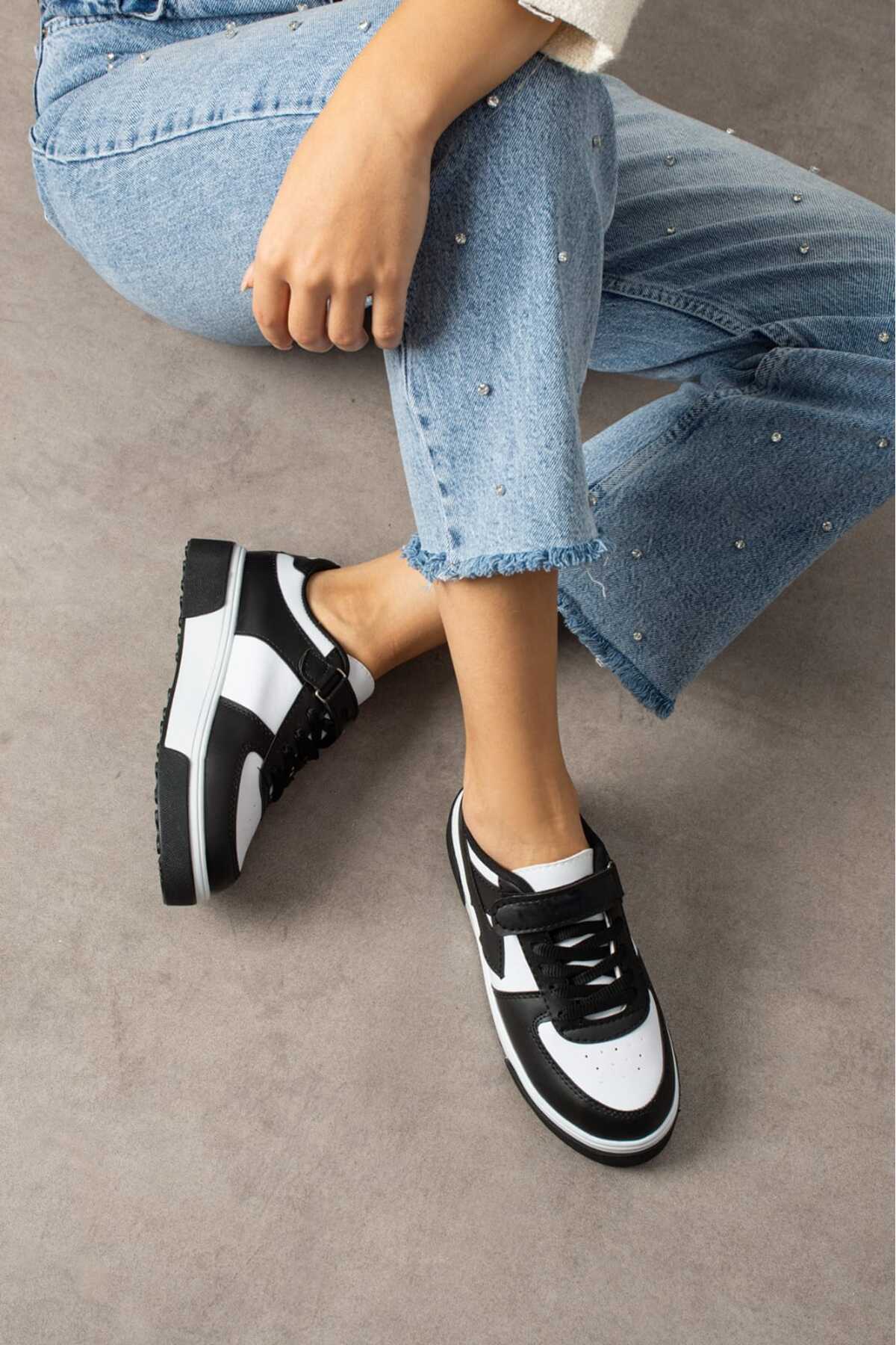 GAK RUN Unisex Cırtlı Rahat Günlük Sneaker renklı taban Spor Ayakkabı görsel 4