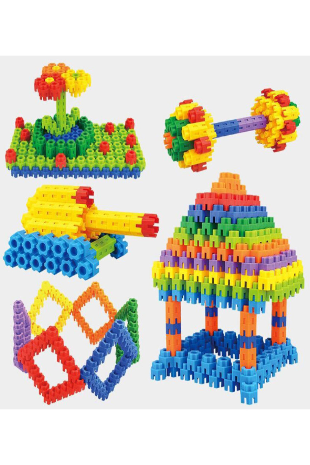 ست بلوکهای آموزشی ساختنی چرخدندهای ششوجهی ۲۵۰ تکه، پازل اسباببازی موتور