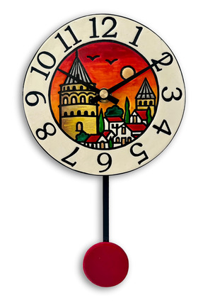 Tick Tack Clocks İstanbul Koleksiyonu Seramik Sarkaçlı Duvar Saati | El Yapım...