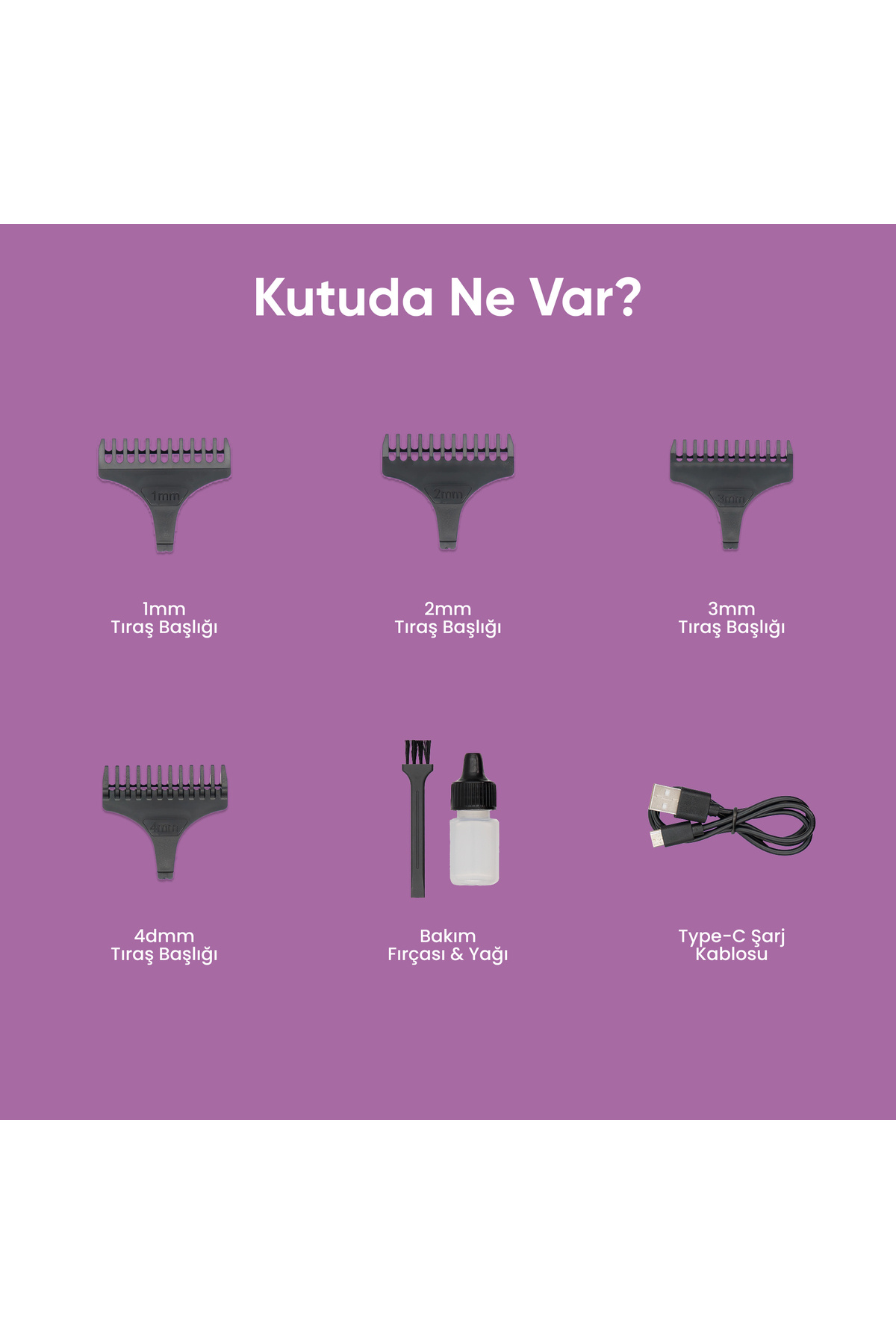 AstraSilver Şarjlı T-Bıçak Saç Sakal Tıraş Makinesi Erkek Kişisel